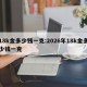 18k金多少钱一克:2026年18k金多少钱一克